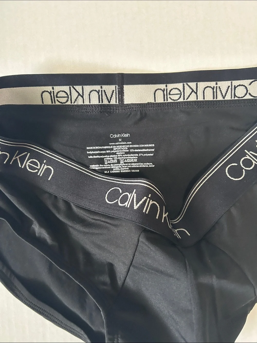 Calvin Klein Black Men's Brief with Logo Waistband